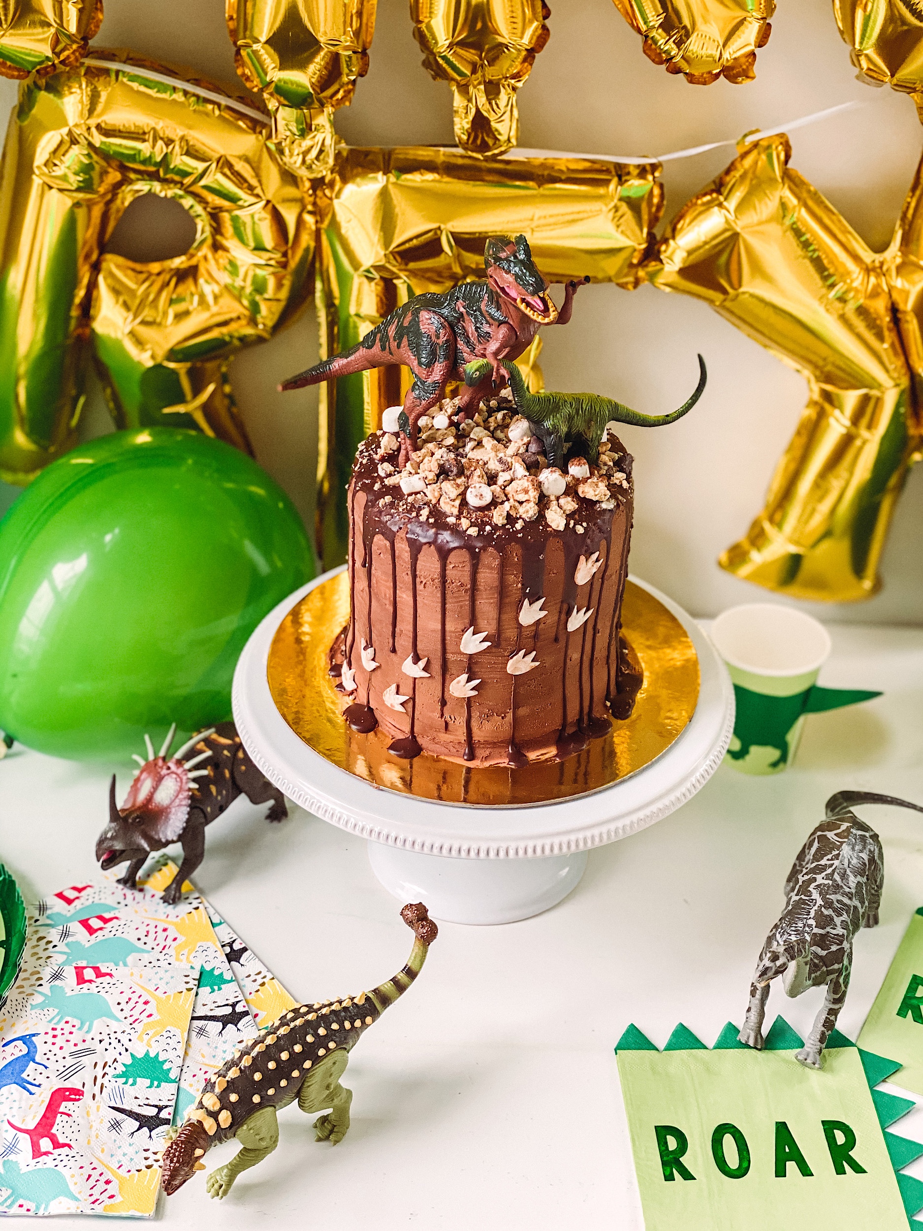 Three-Rex Birthday Party Cake